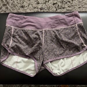 Lululemon Purple Floral Athletic Shorts